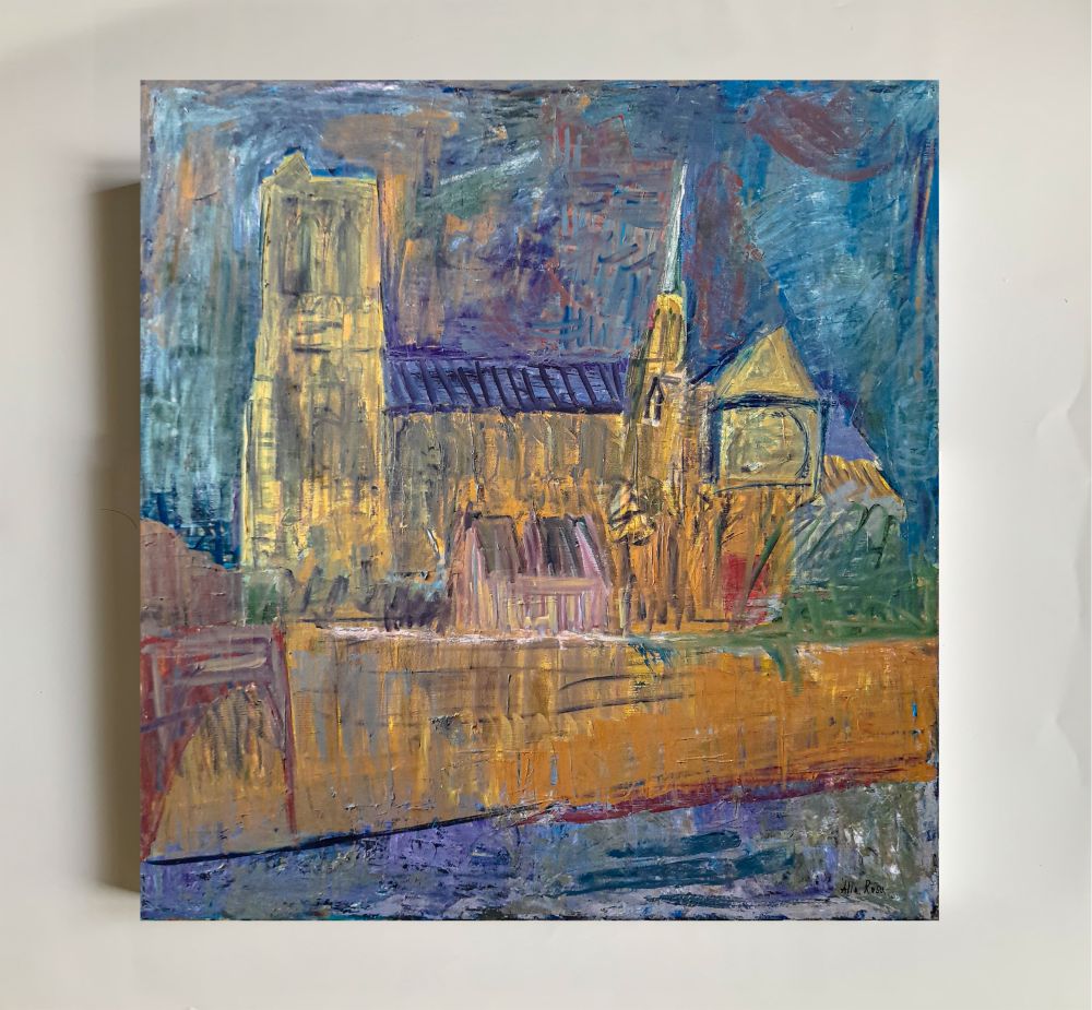 Notre-Dame Cathedral in Paris – painting by Alla Rusu